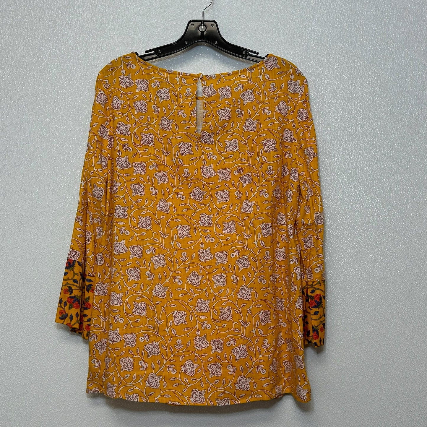 Yellow Top Long Sleeve Soft Surroundings, Size L