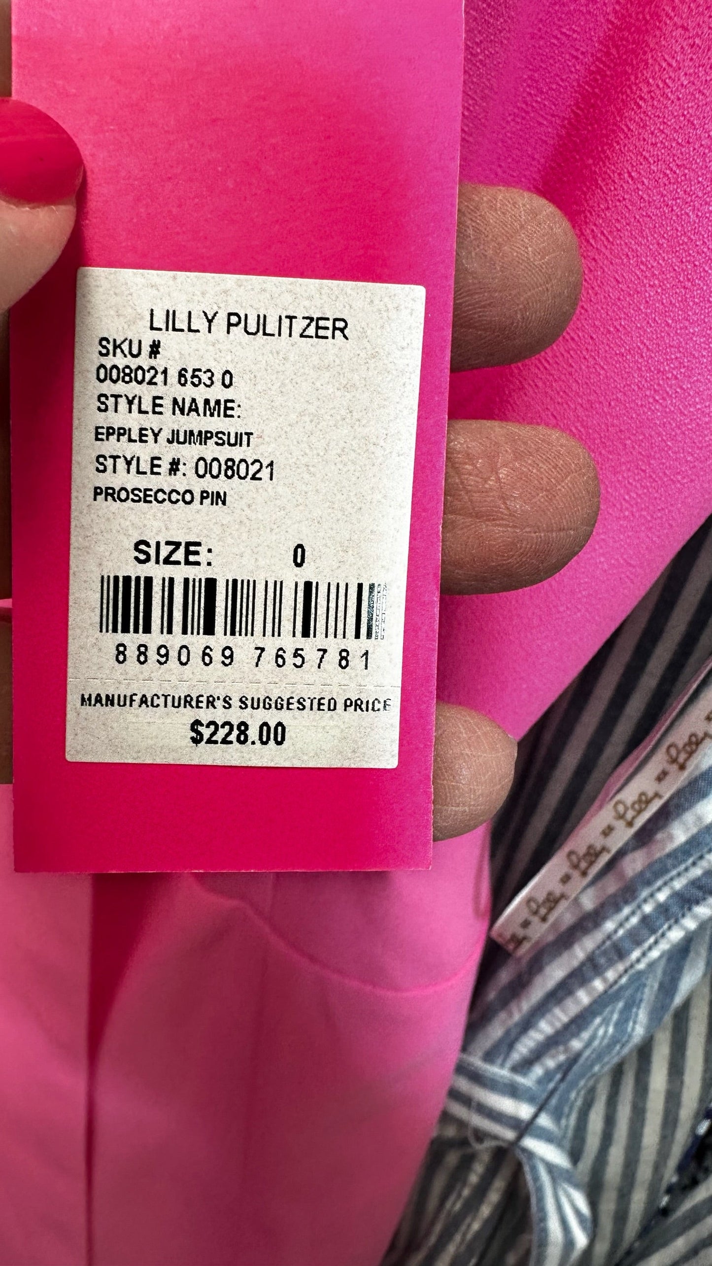 Pink Jumpsuit Lilly Pulitzer, Size 0