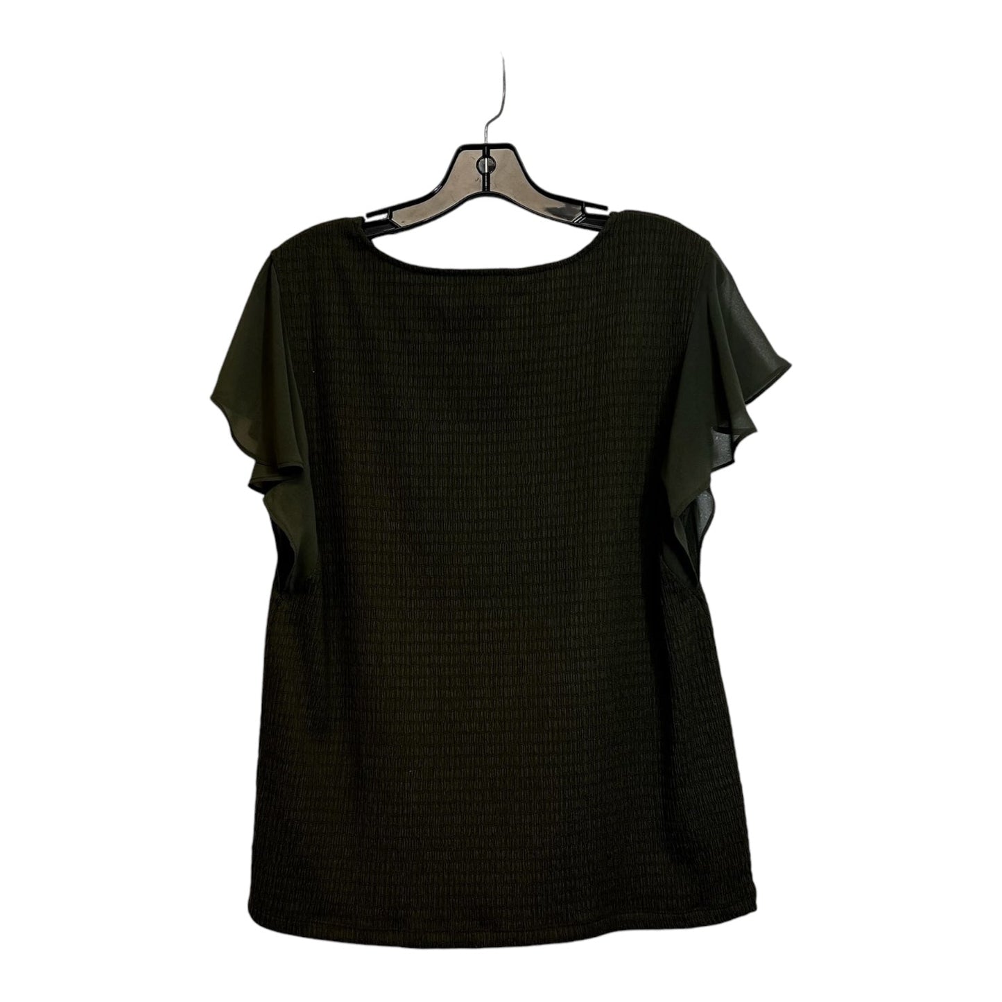 Top Short Sleeve By Calvin Klein In Green, Size: L