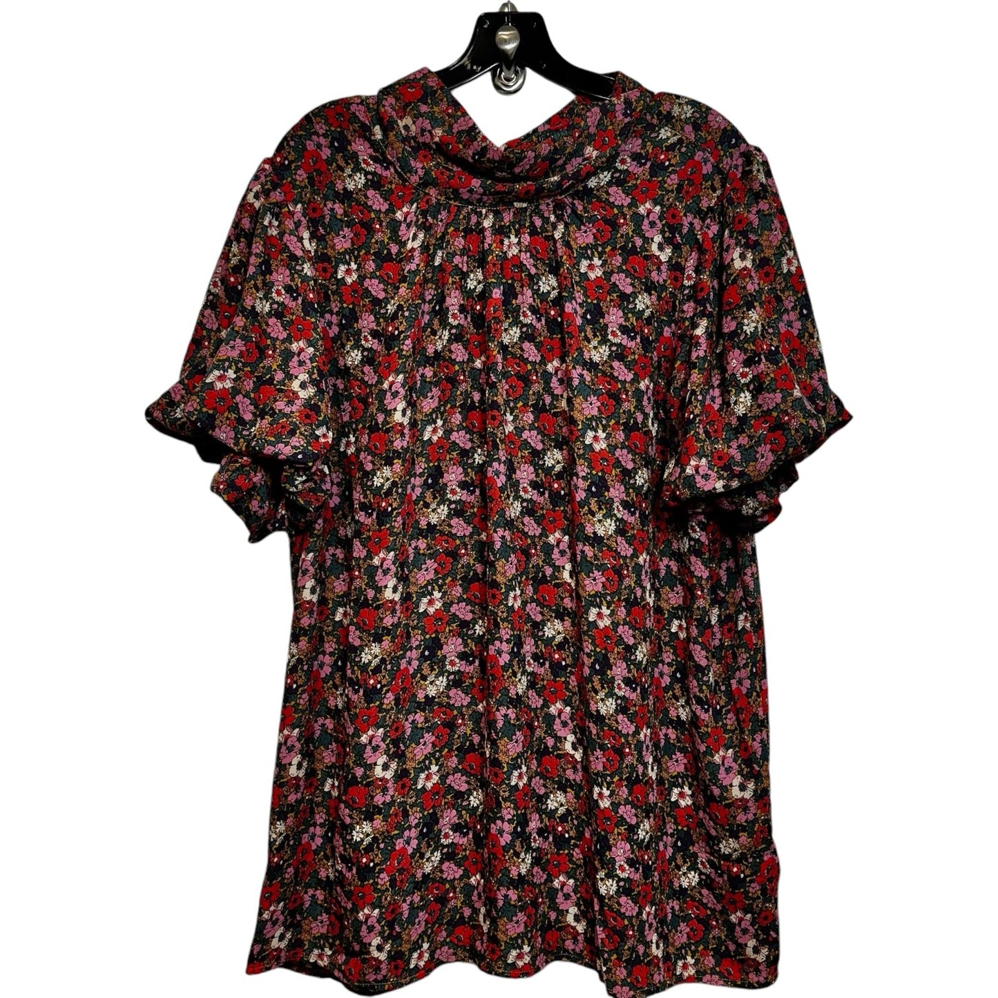 Top Short Sleeve By Entro In Floral, Size: 1x