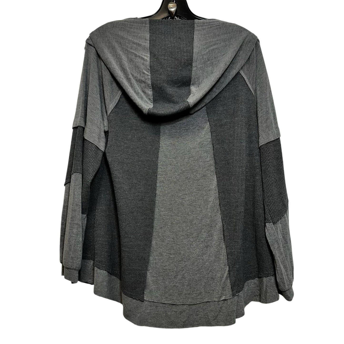 Sweatshirt Hoodie By Pol In Grey, Size: L