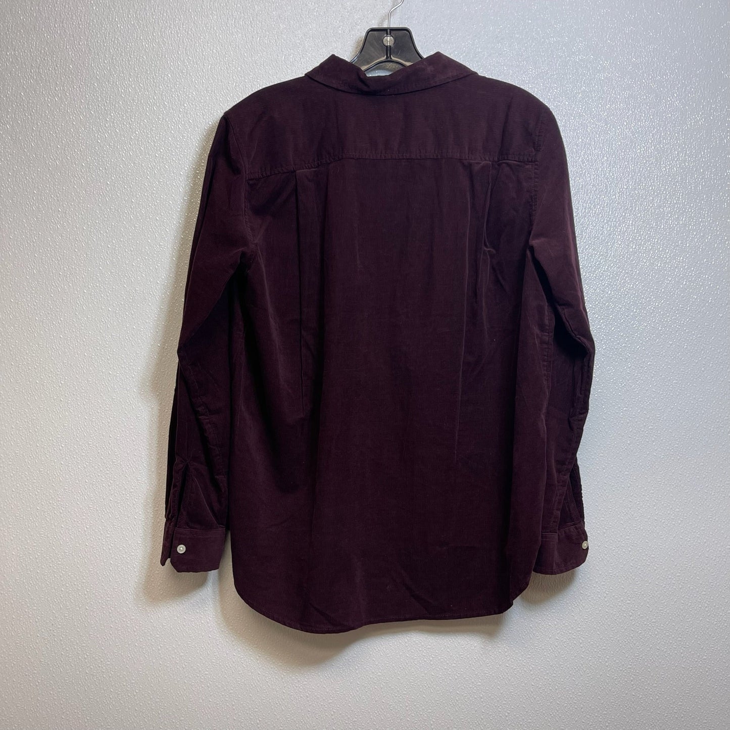 Blouse Long Sleeve By Loft O In Wine, Size: S