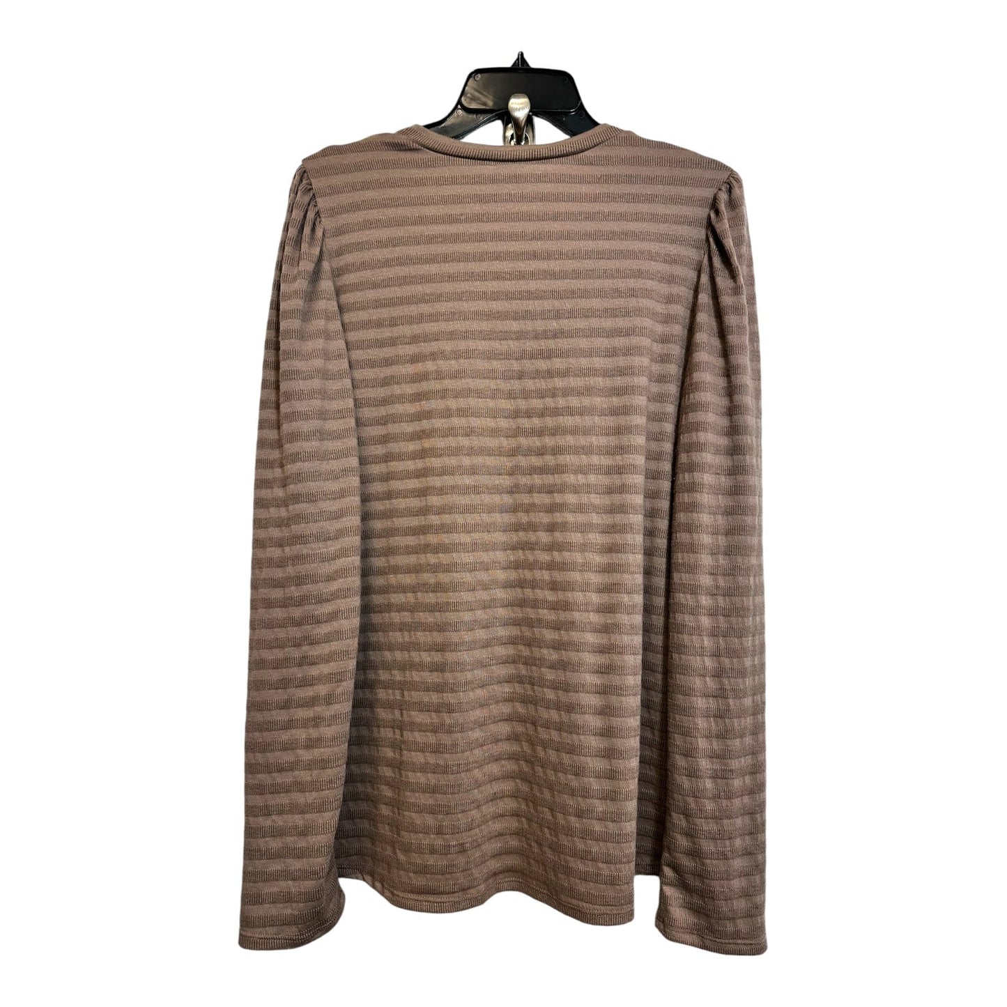 Top Long Sleeve Basic By White Birch In Chocolate, Size: 1x