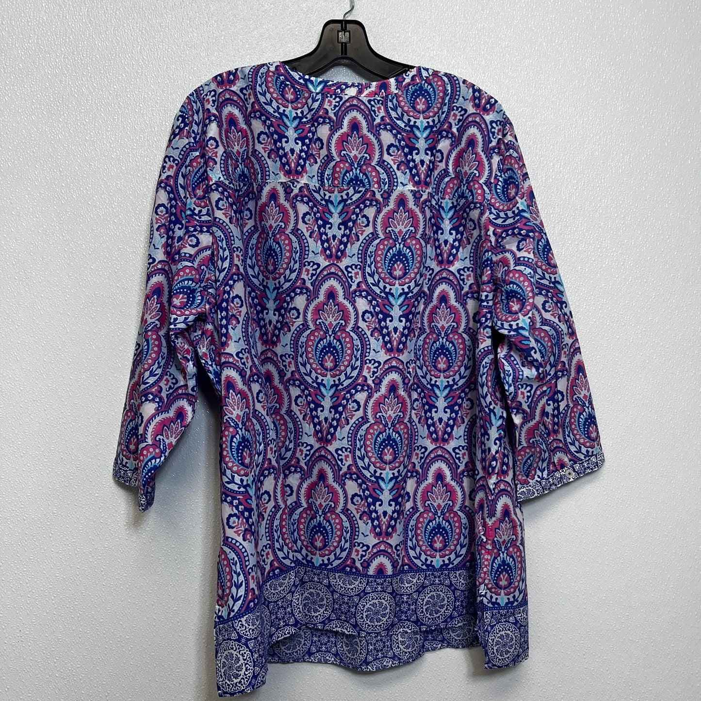 Top 3/4 Sleeve By Talbots O In Print, Size: 3x