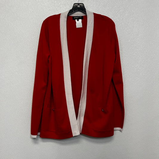 Cardigan By Jones New York O In Red, Size: Xl