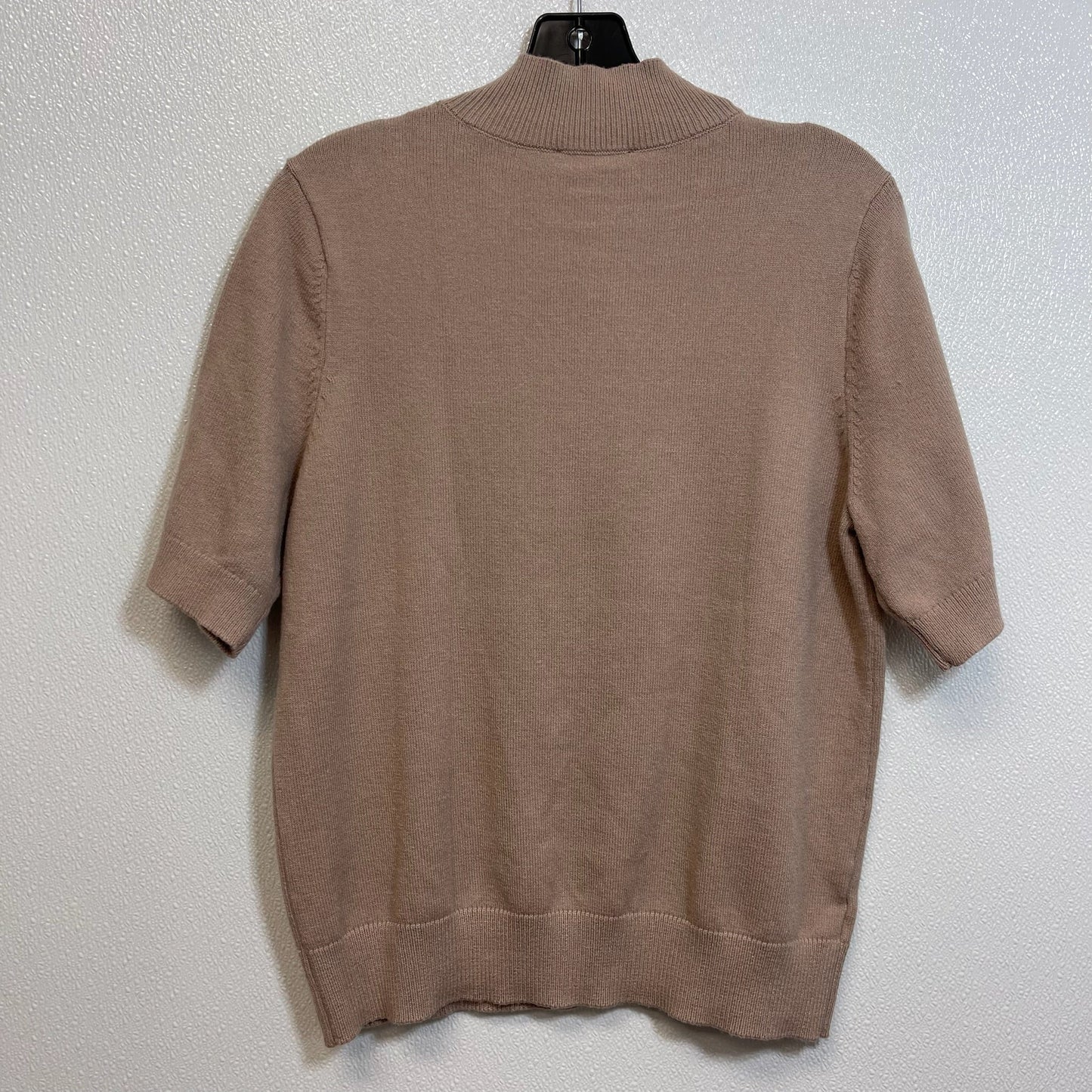 Sweater Short Sleeve By Ann Taylor O In Tan, Size: L