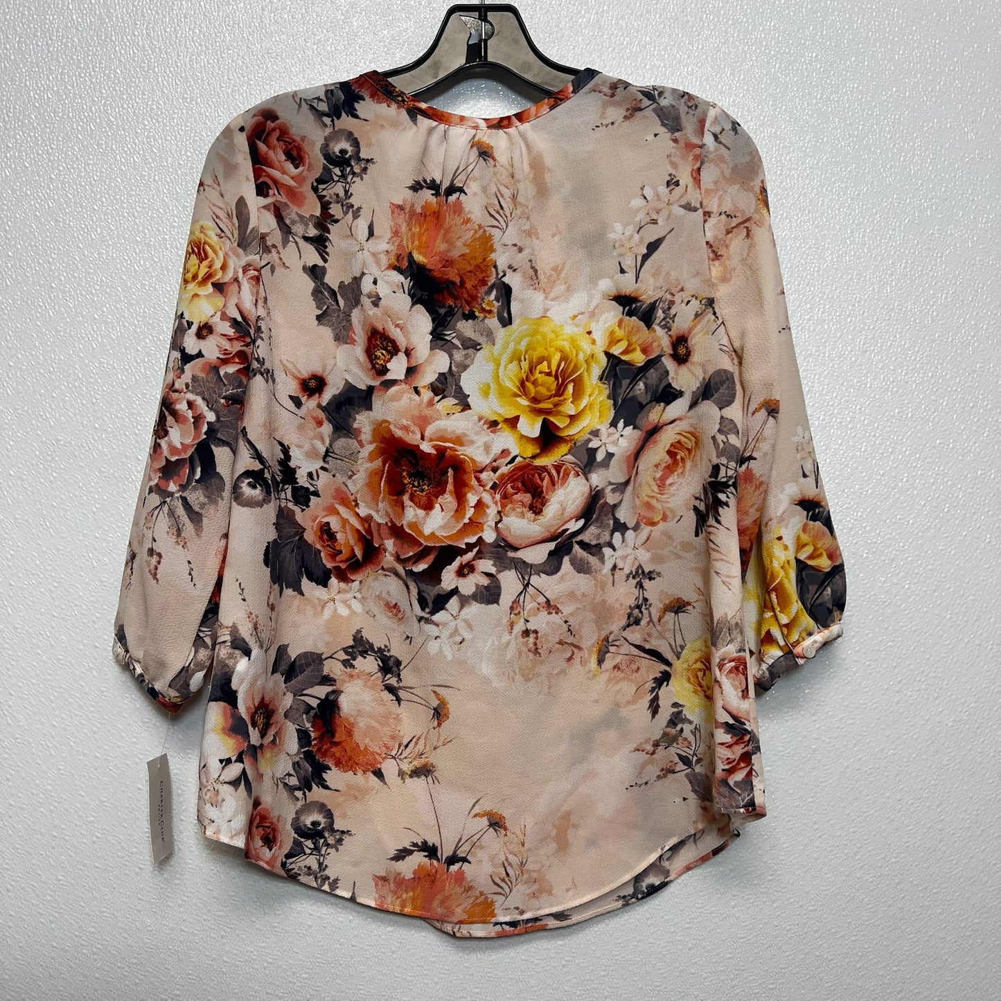 Top 3/4 Sleeve By Charter Club O In Floral, Size: Petite