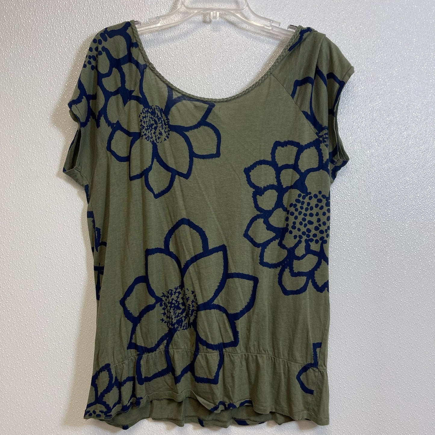 Olive Top Short Sleeve Basic American Eagle, Size Xl