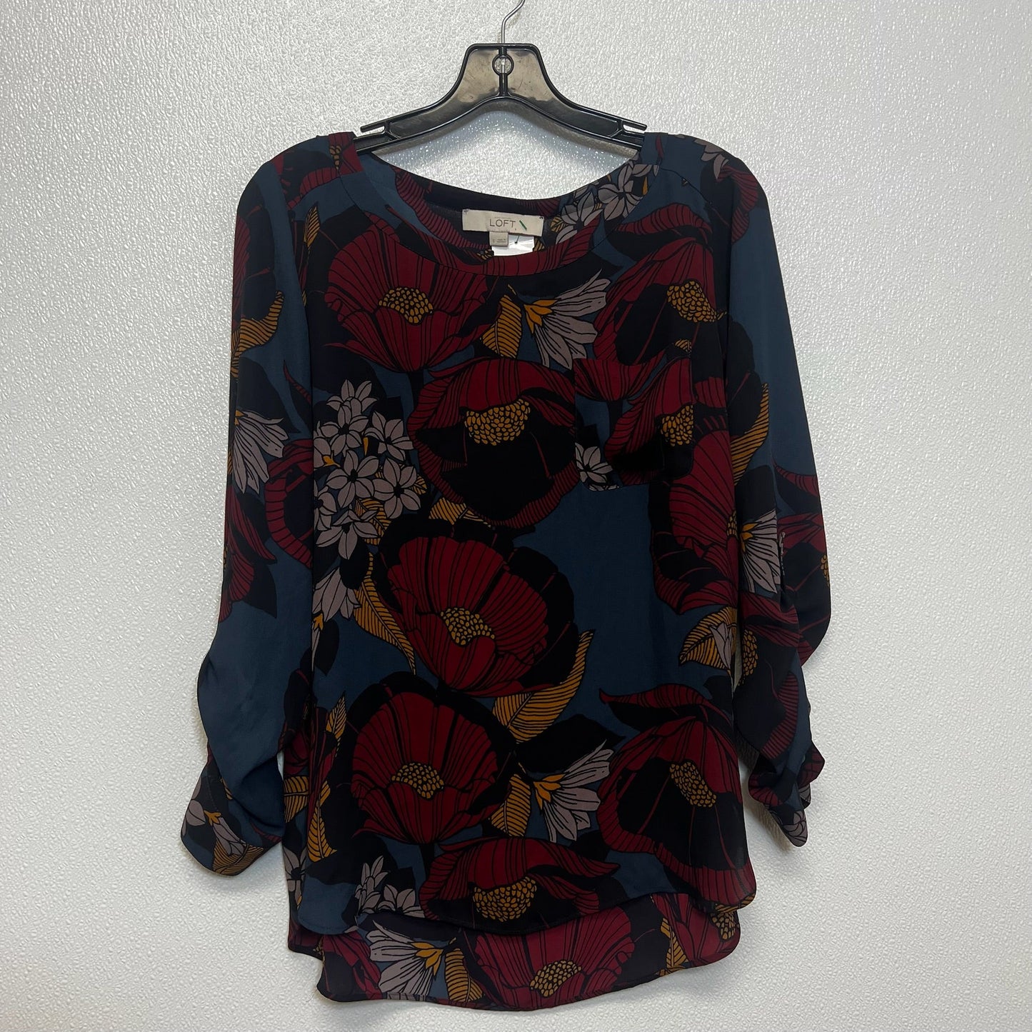 Top Long Sleeve By Loft O In Print, Size: S