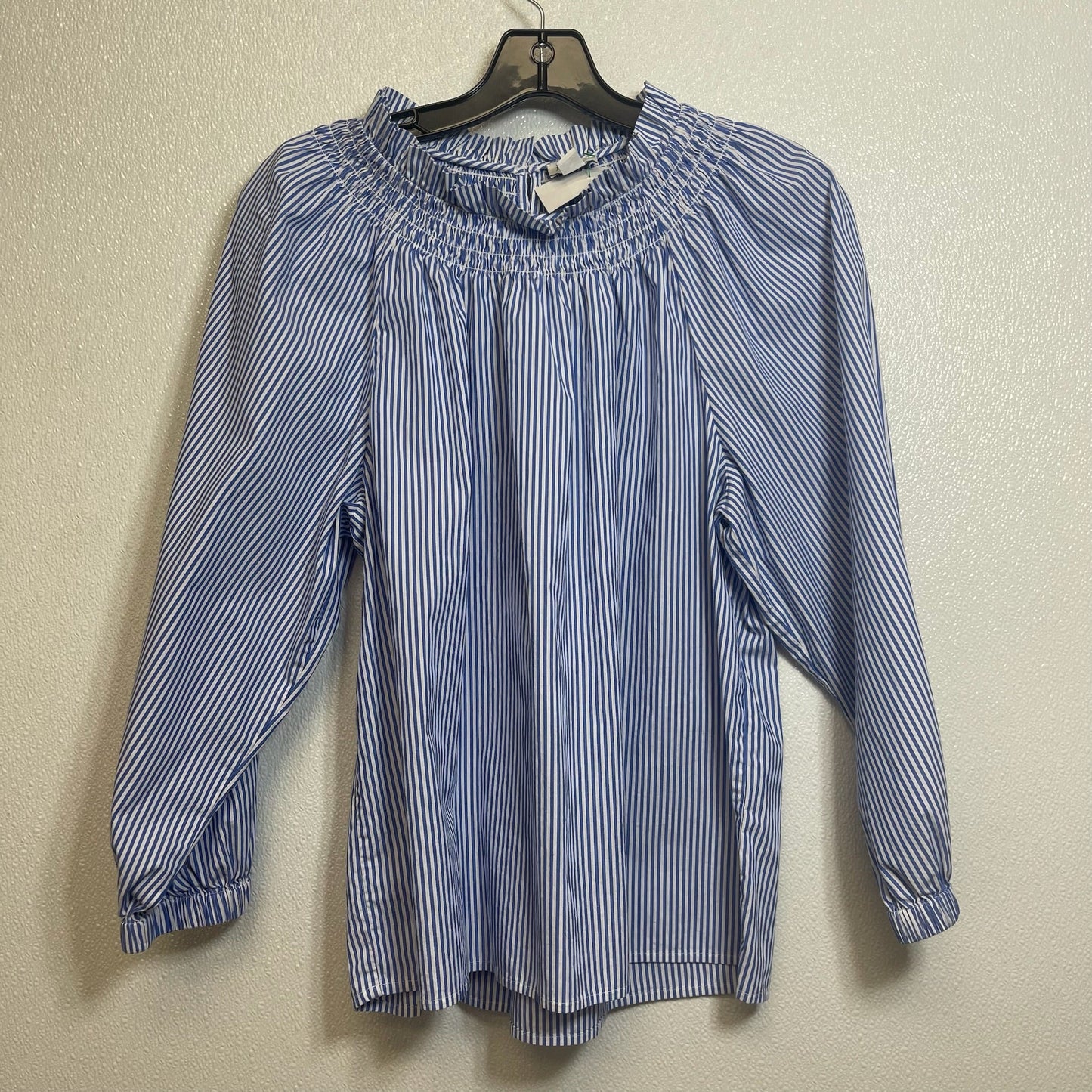 Top Long Sleeve By J Crew O In Striped, Size: M