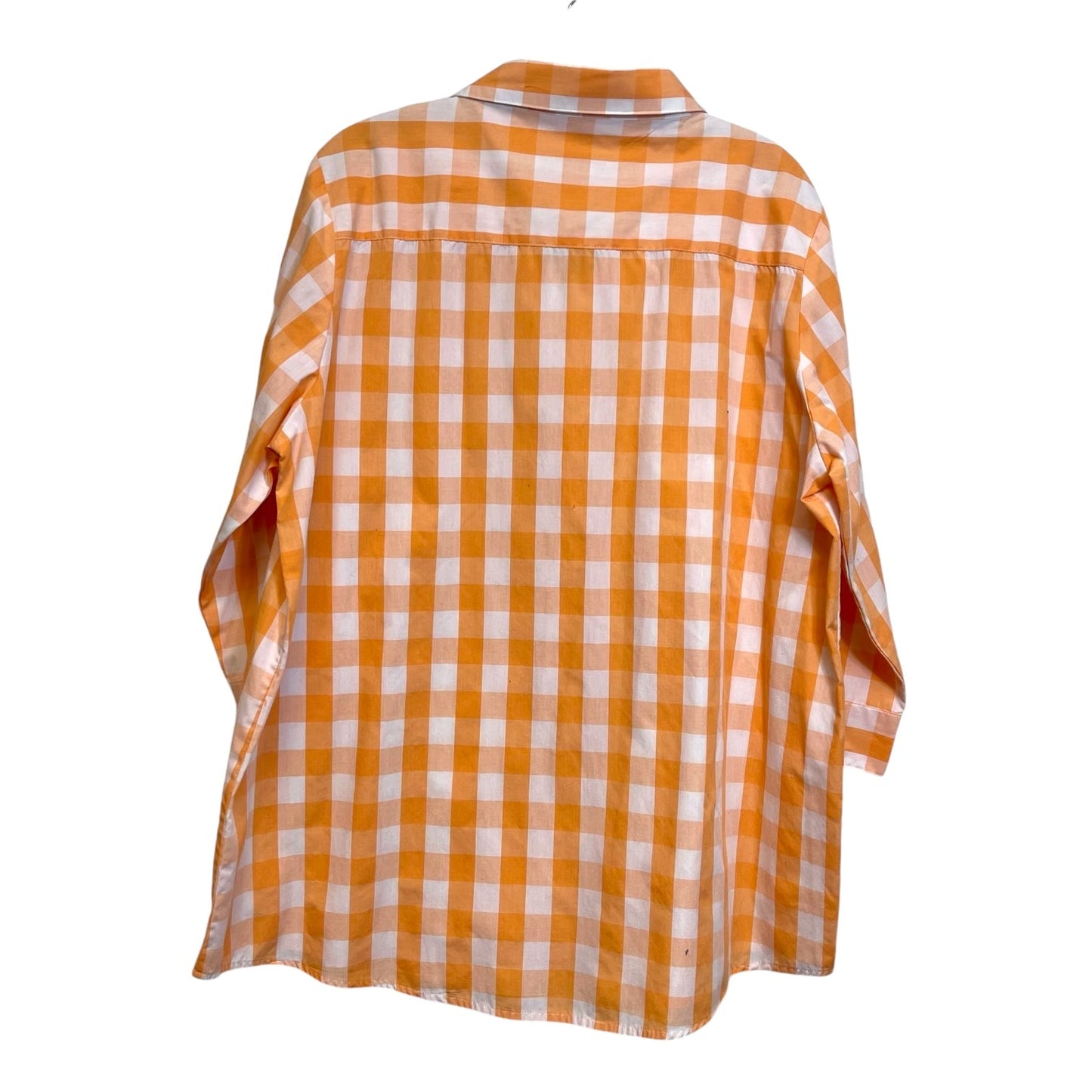 Blouse 3/4 Sleeve By Clothes Mentor In Checked, Size: 1x