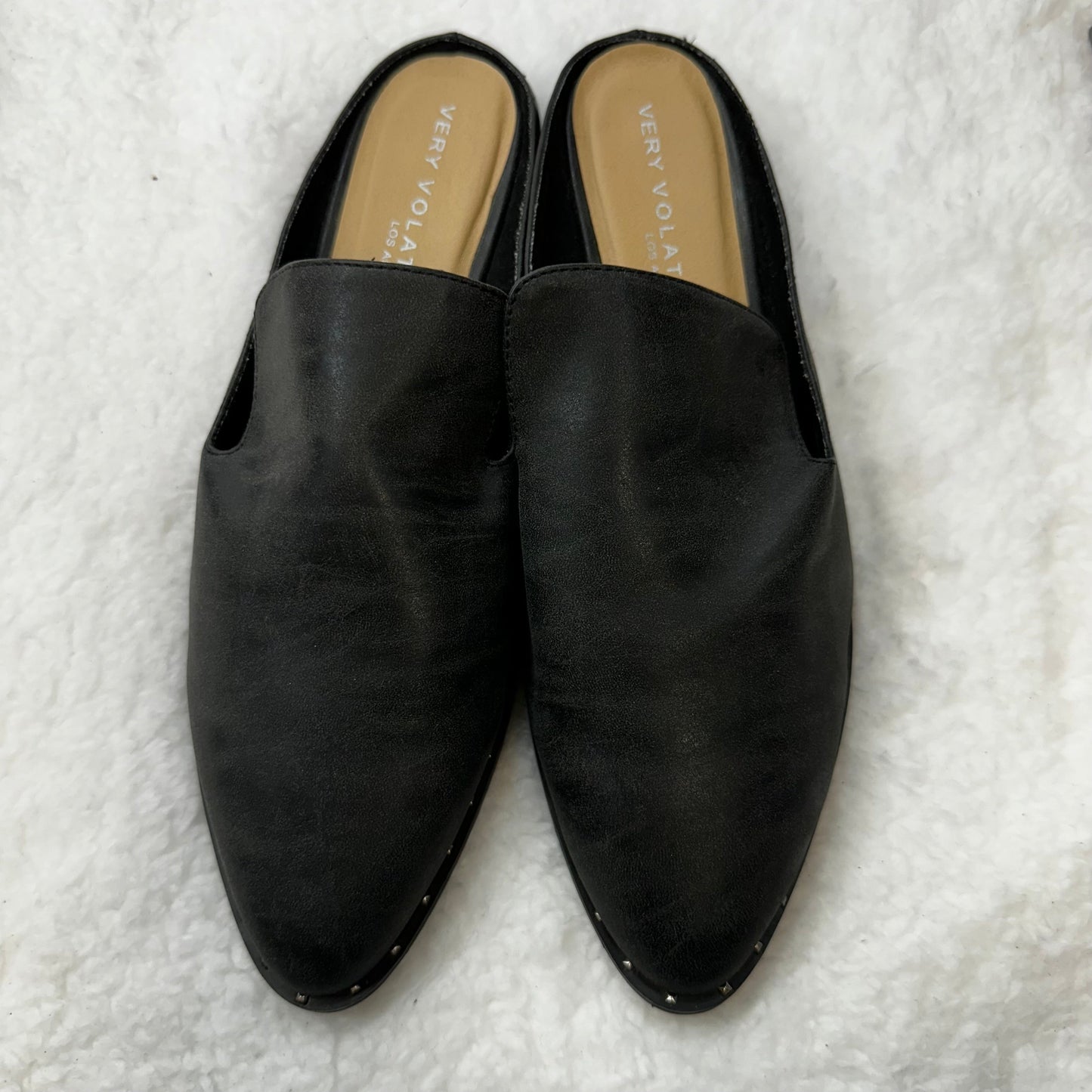 Black Shoes Flats Mule & Slide Cme, Size 10
