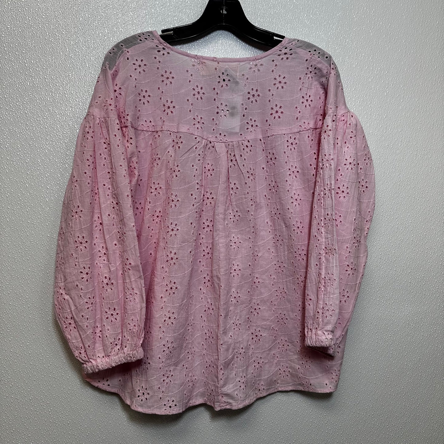 Candy Pink Top Long Sleeve Clothes Mentor, Size L