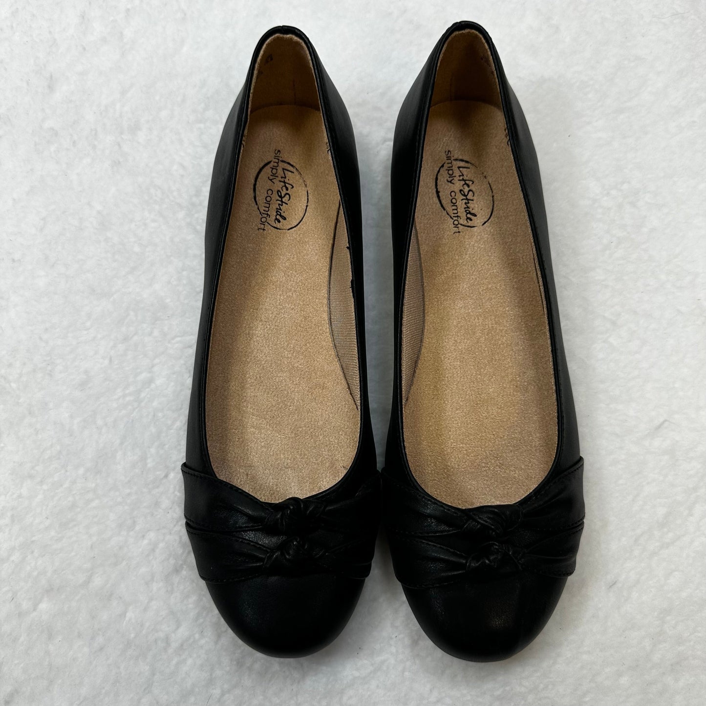 Black Shoes Flats Ballet Life Stride, Size 9.5