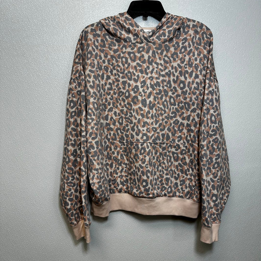 Animal Print Sweatshirt Hoodie Pink, Size L