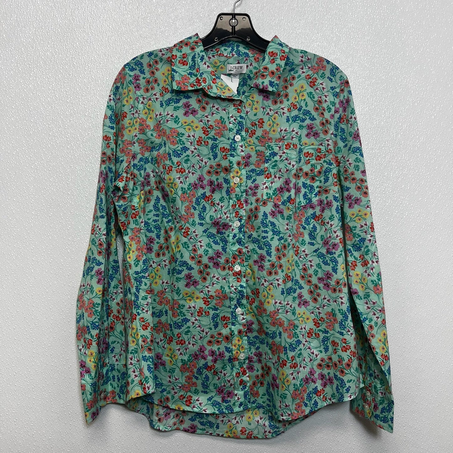 Top Long Sleeve By J Crew O In Floral, Size: L