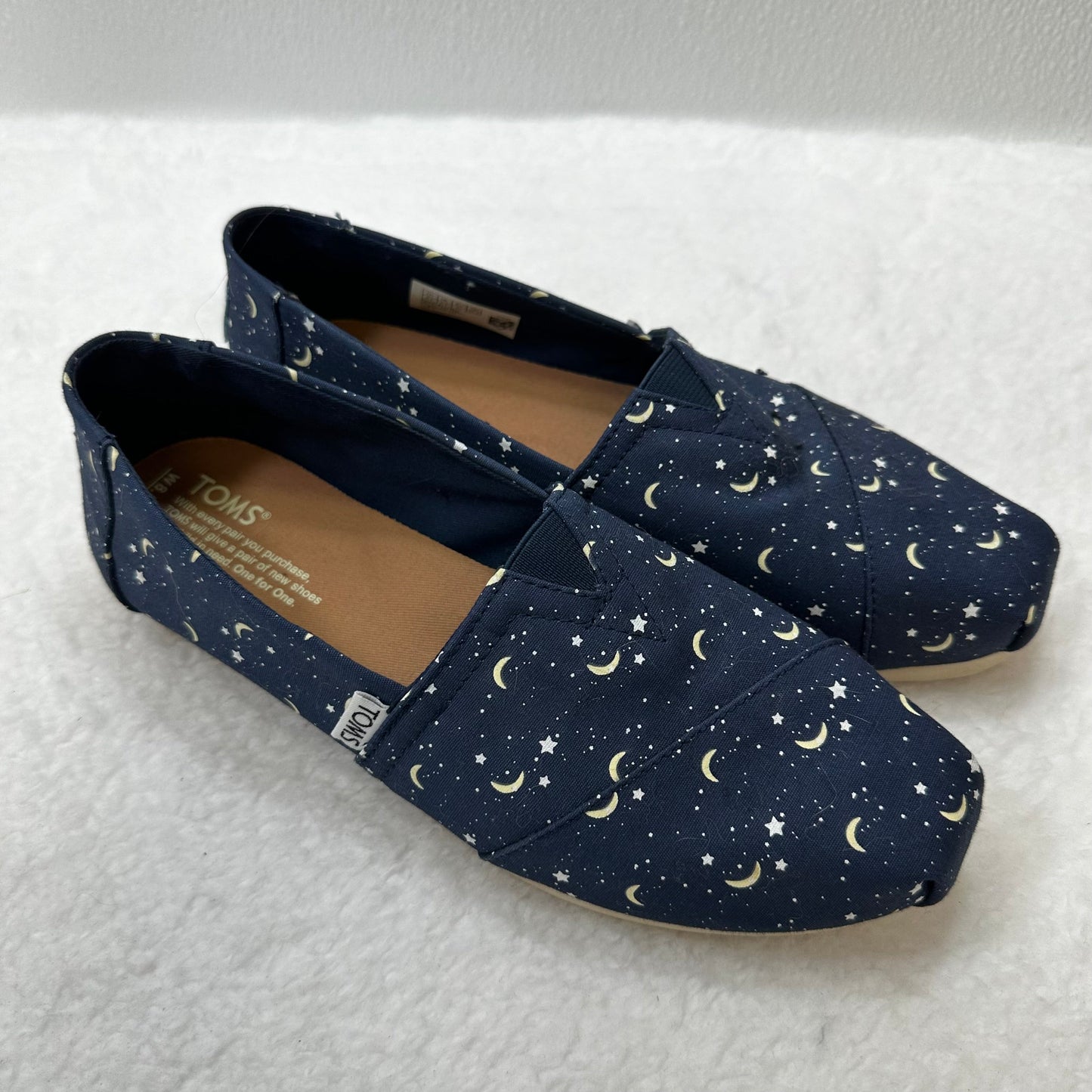 Print Shoes Flats Loafer Oxford Toms, Size 8.5