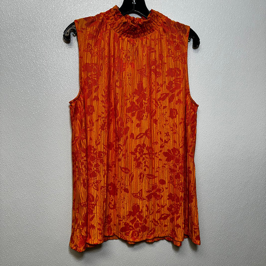 Orange Top Sleeveless Cato, Size 1x