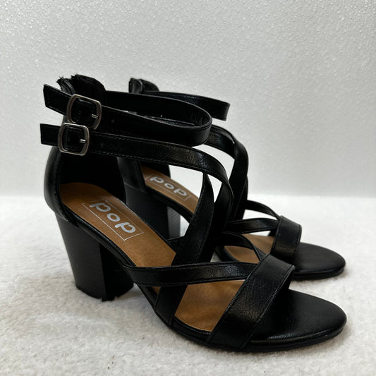 Black Sandals Heels Block Clothes Mentor, Size 7