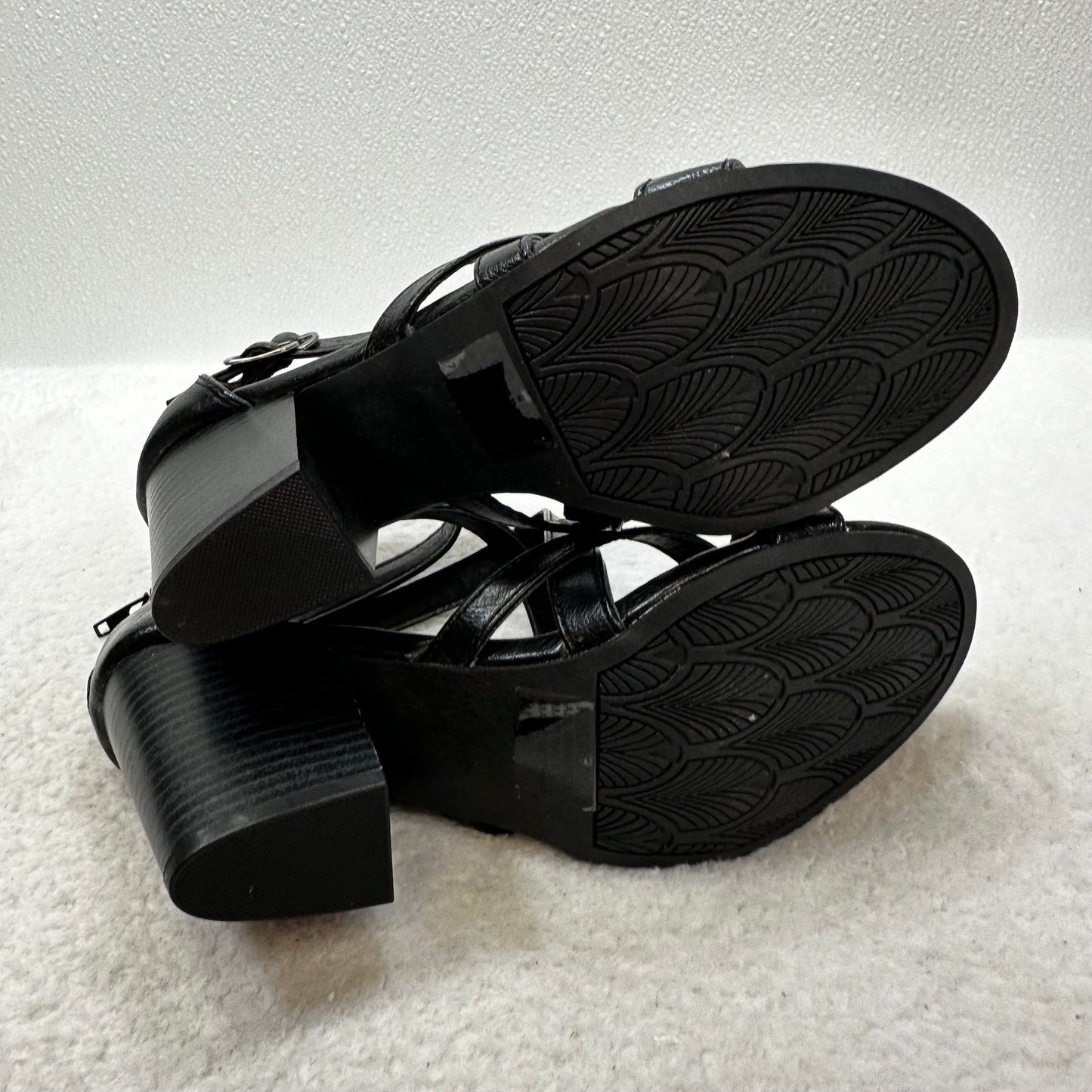Black Sandals Heels Block Clothes Mentor, Size 7