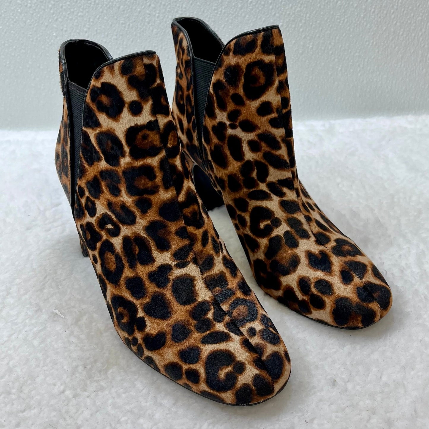 Animal Print Boots Ankle Heels White House Black Market O, Size 6.5