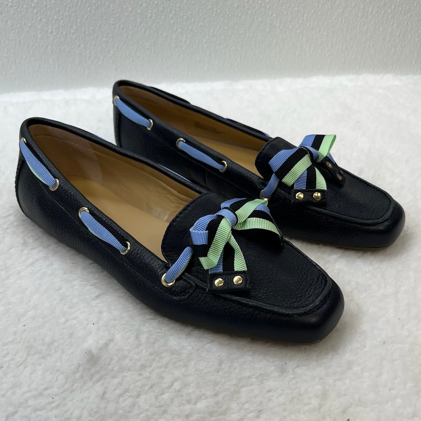 Navy Shoes Flats Loafer Oxford Talbots O, Size 6.5