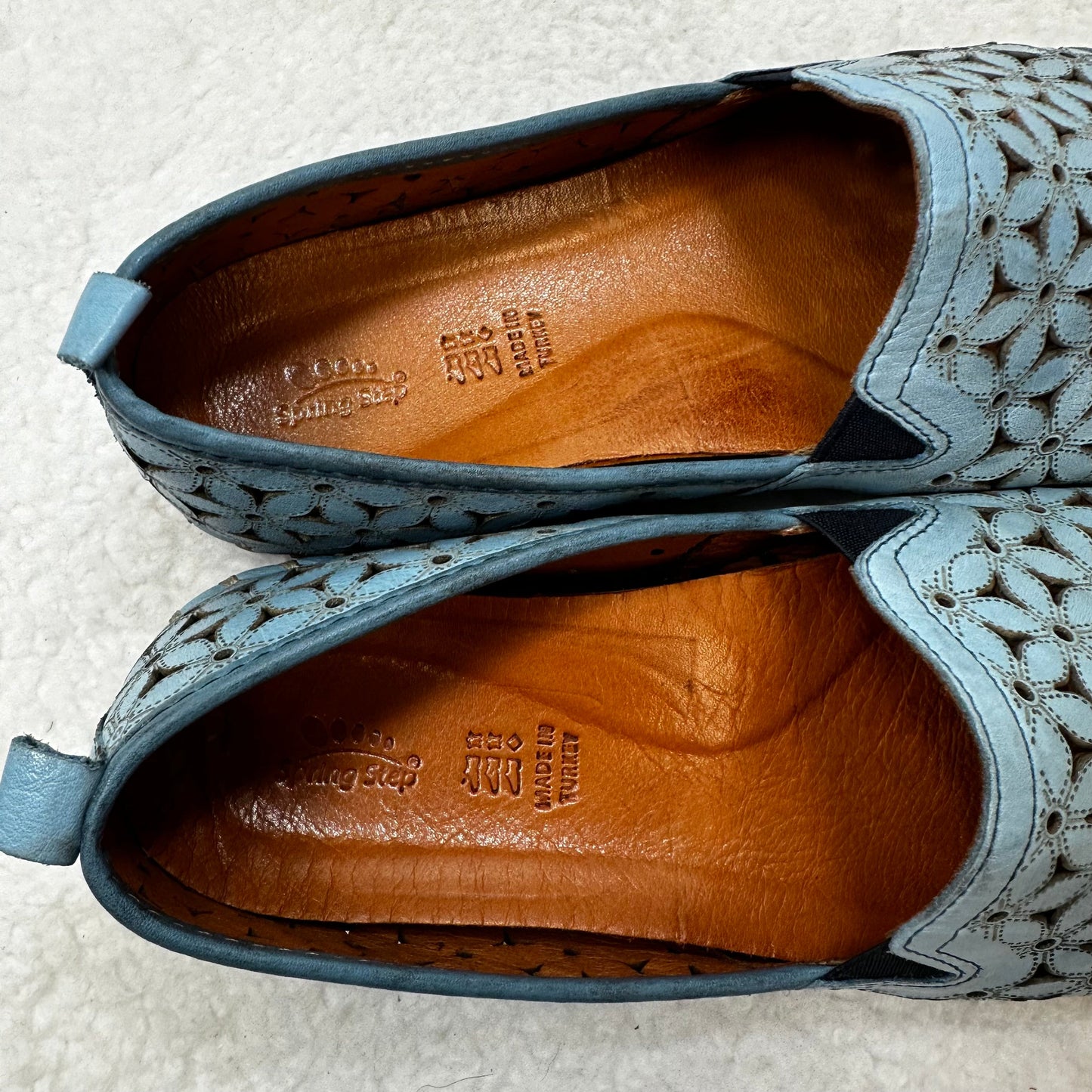 Blue Shoes Flats Loafer Oxford Spring Step, Size 9.5