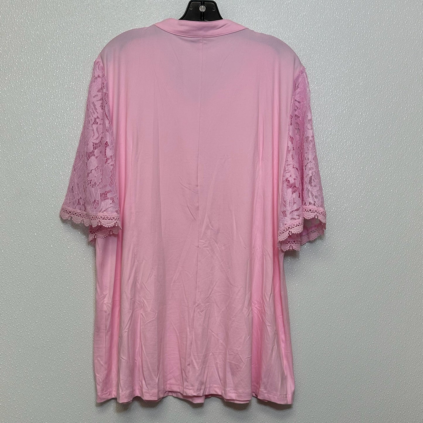 Candy Pink Top Short Sleeve Clothes Mentor, Size 2x