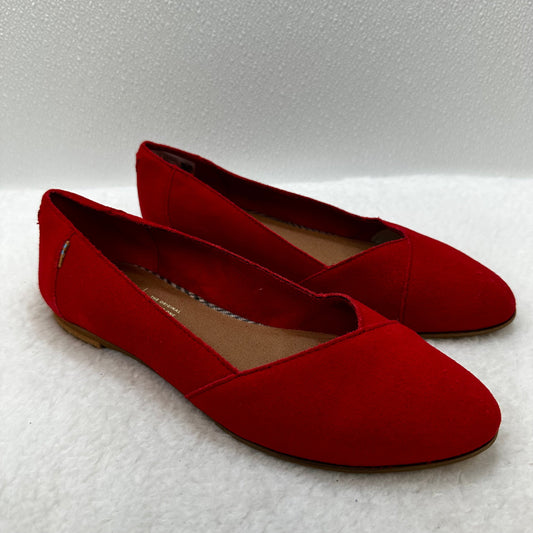 Red Shoes Flats Ballet Toms, Size 8