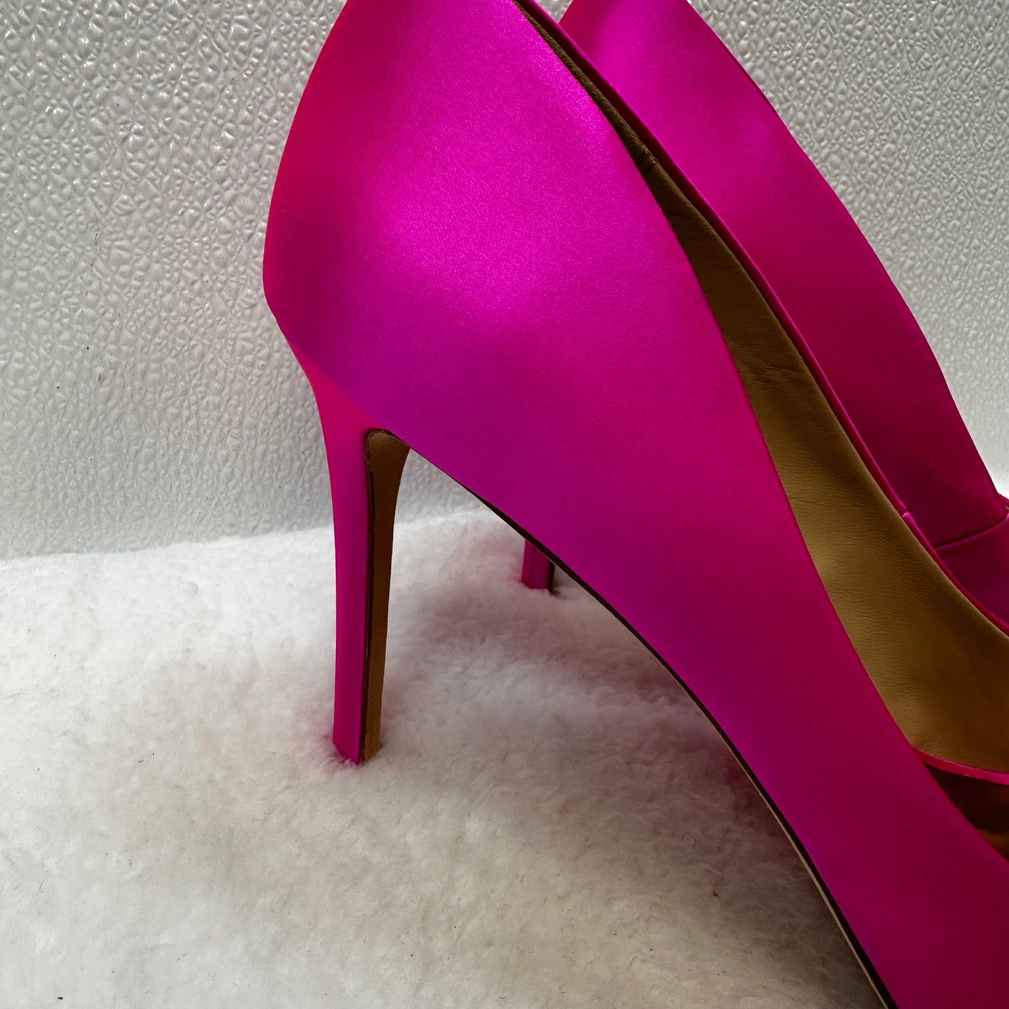 Hot Pink Shoes Heels Stiletto Badgley Mischka, Size 13