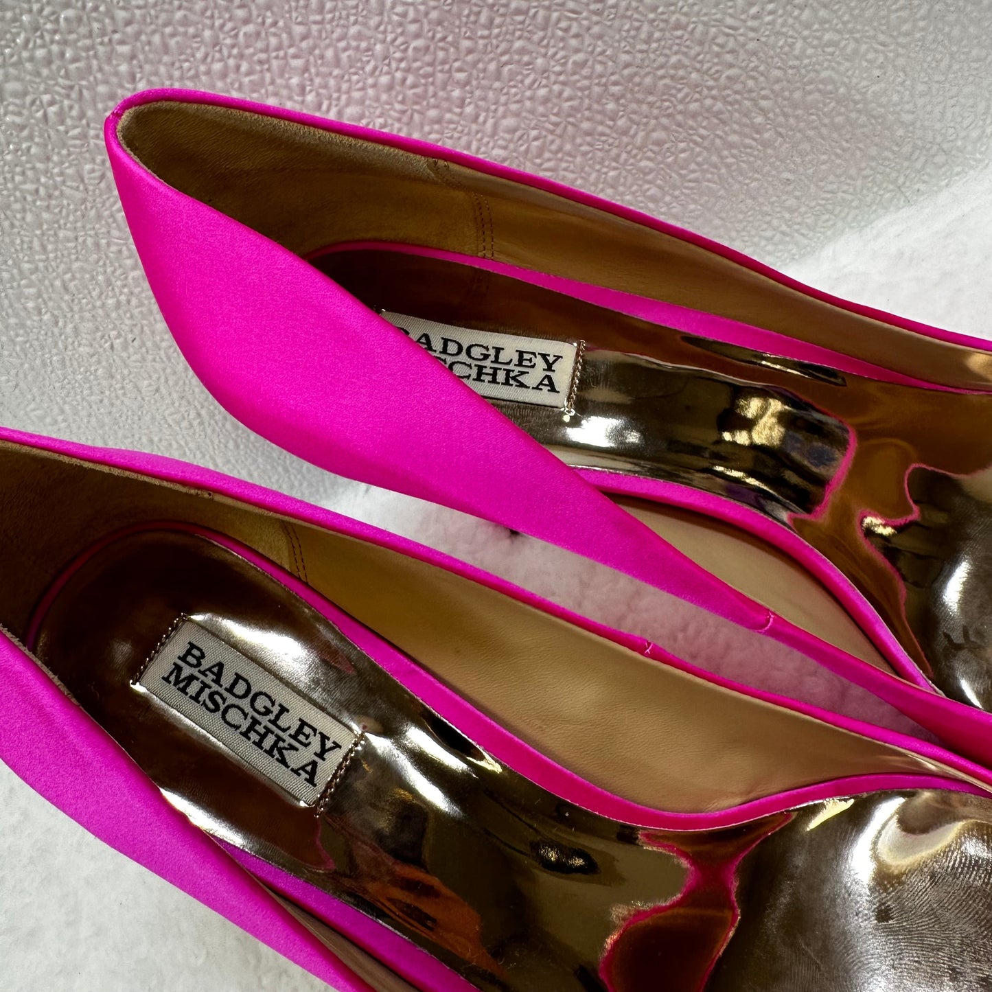 Hot Pink Shoes Heels Stiletto Badgley Mischka, Size 13