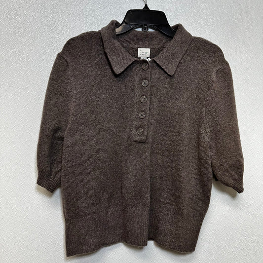 Chocolate Sweater Short Sleeve A New Day, Size L