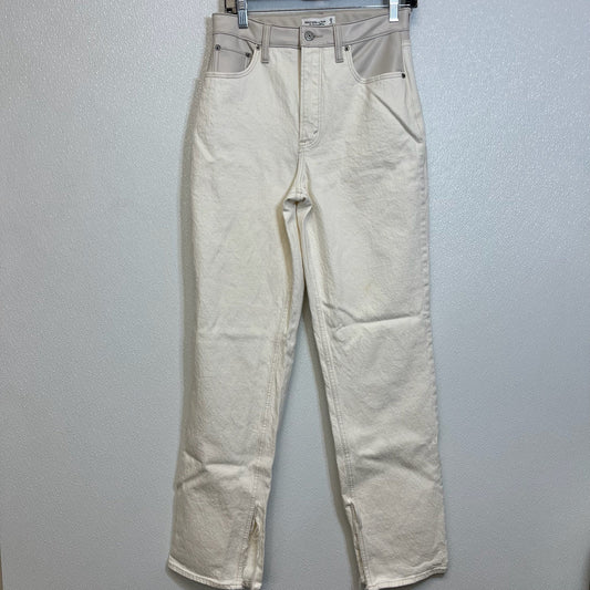 Off White Jeans Straight Abercrombie And Fitch, Size 8