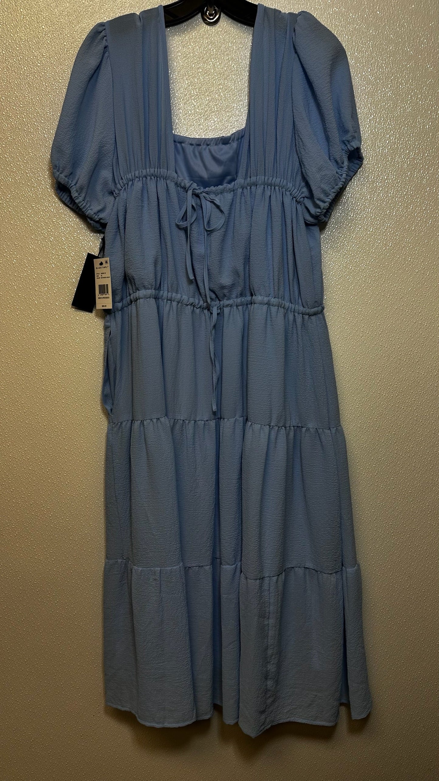 Light Blue Dress Casual Midi Cme, Size Xl