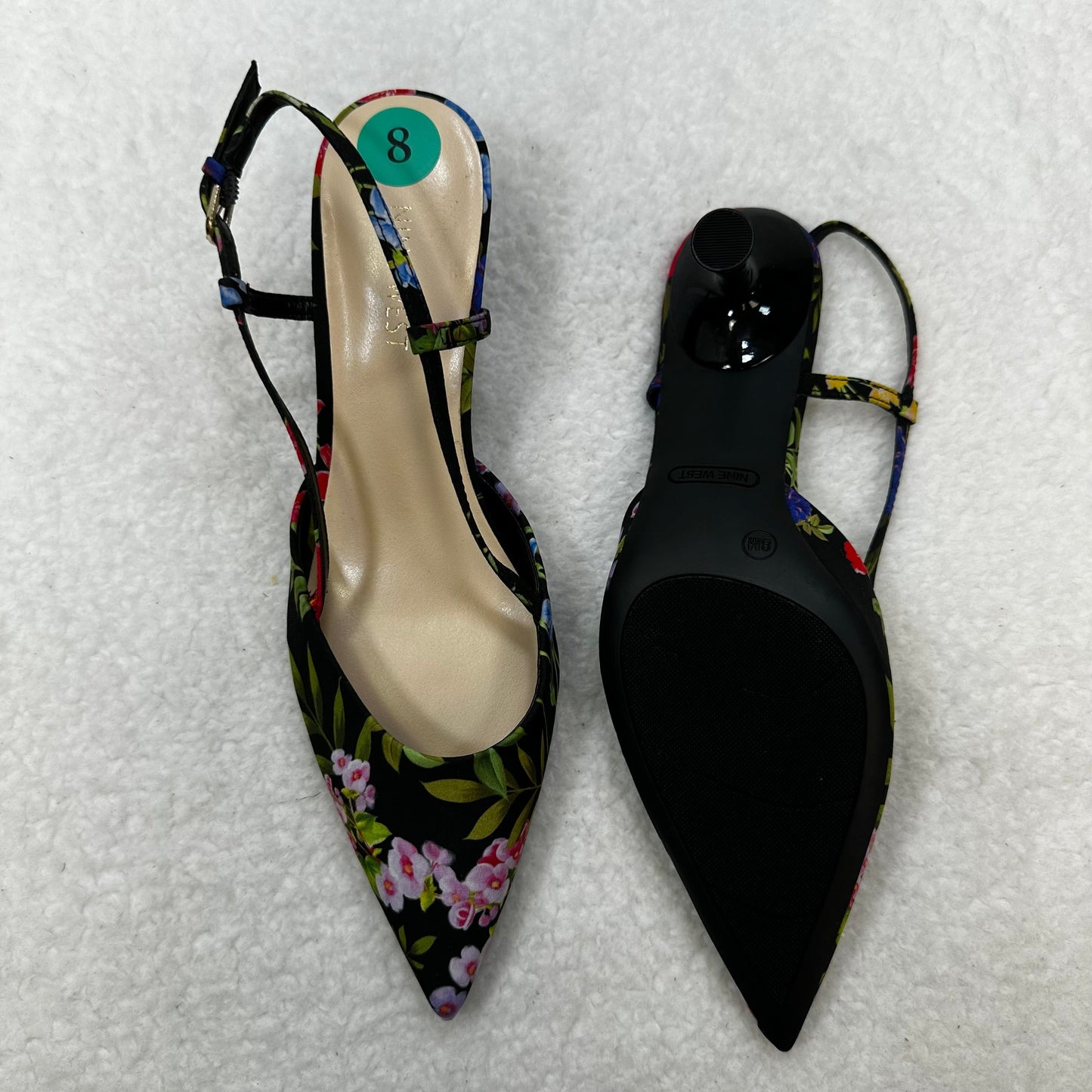 Floral Shoes Heels Stiletto Nine West Apparel, Size 8