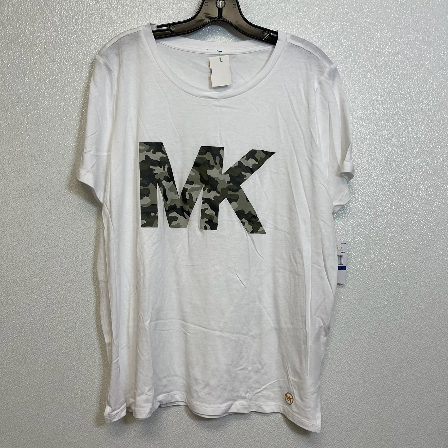 White Top Short Sleeve Michael By Michael Kors, Size Xl