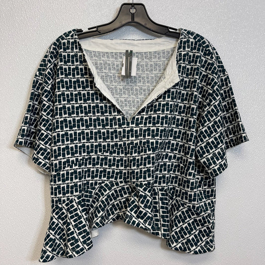 Print Top Short Sleeve Anthropologie, Size Xs