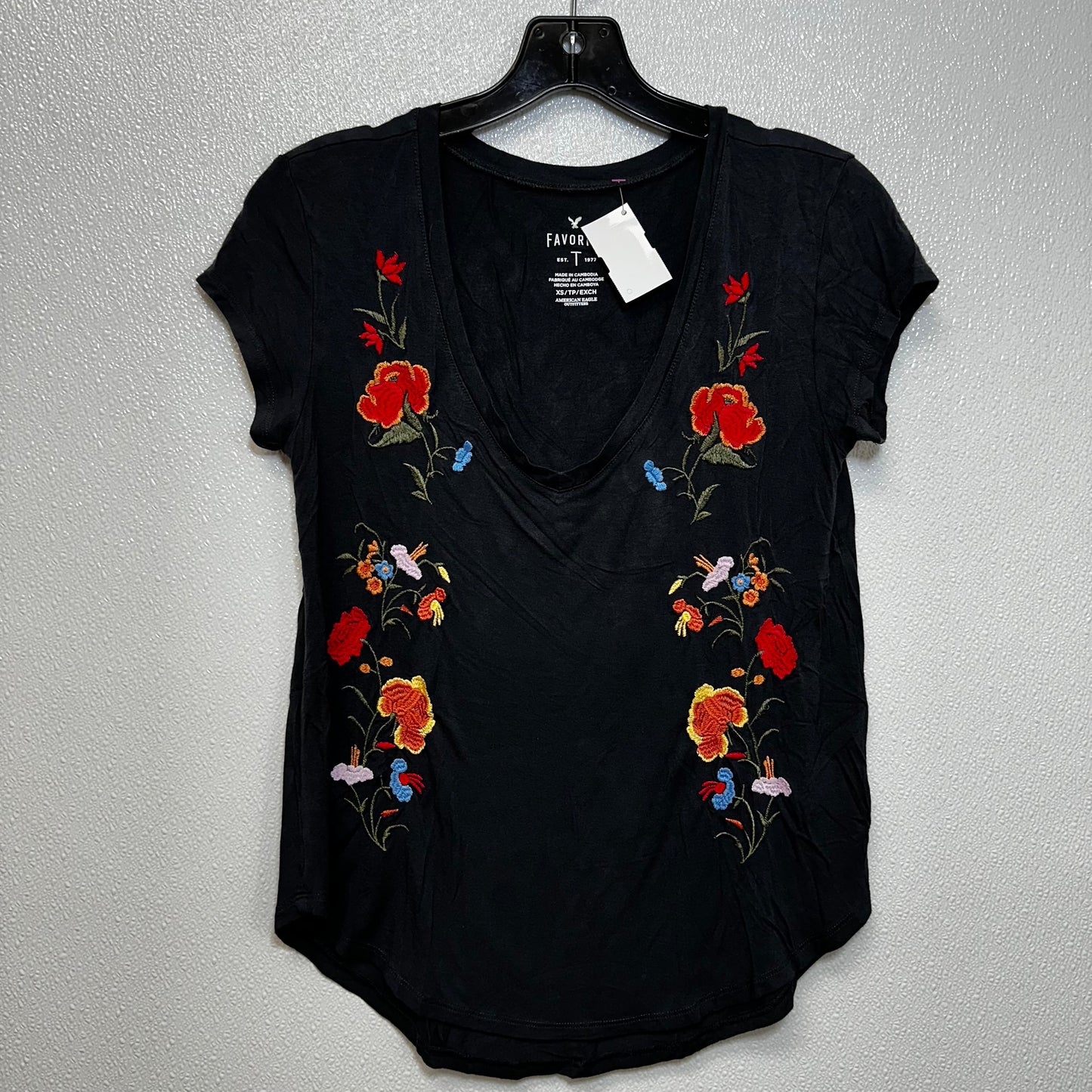 Floral Top Short Sleeve American Eagle, Size Xs