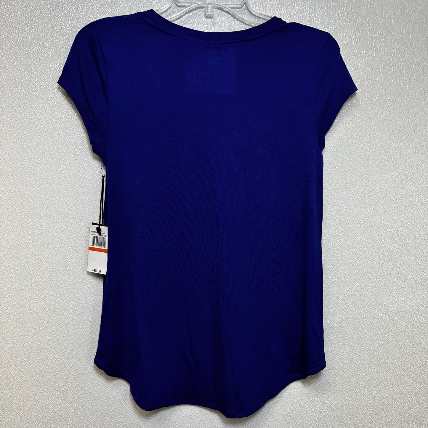 Royal Blue Top Short Sleeve Basic Cable And Gauge, Size S