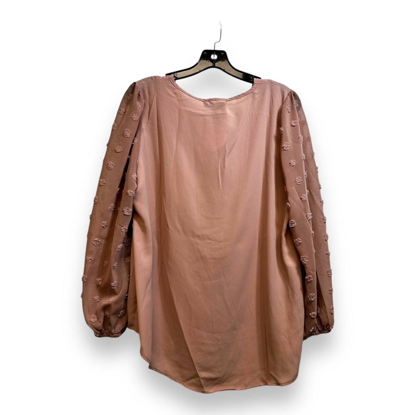 Top Long Sleeve By Cme In Dusty Pink, Size: Xl