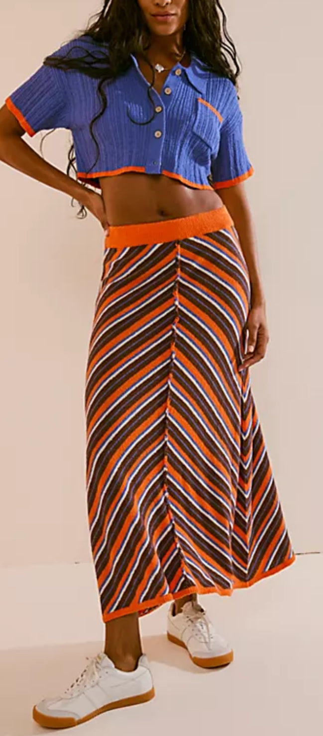 Orange Skirt Set 2pc Free People, Size M