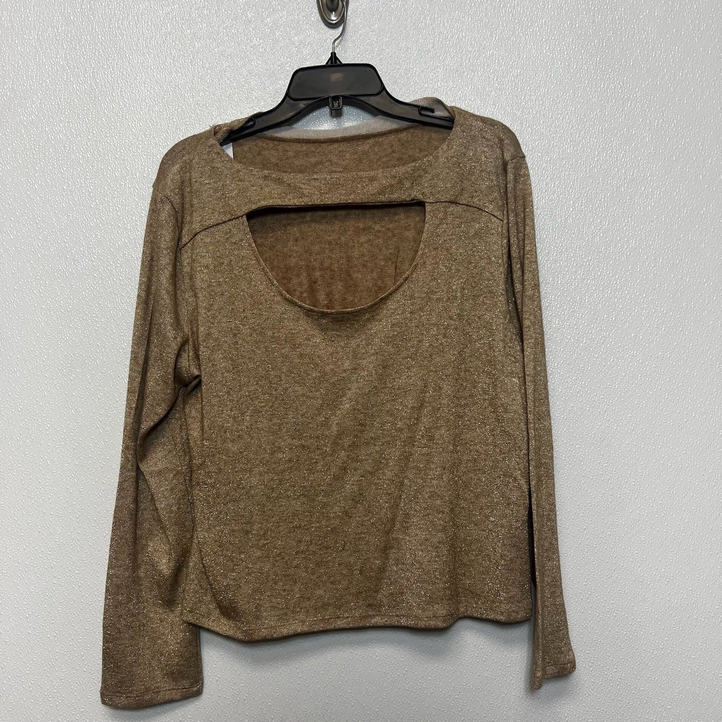 Top Long Sleeve By Banana Republic O In Tan, Size: Xl