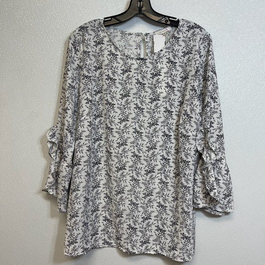 Print Top 3/4 Sleeve Pleione, Size L