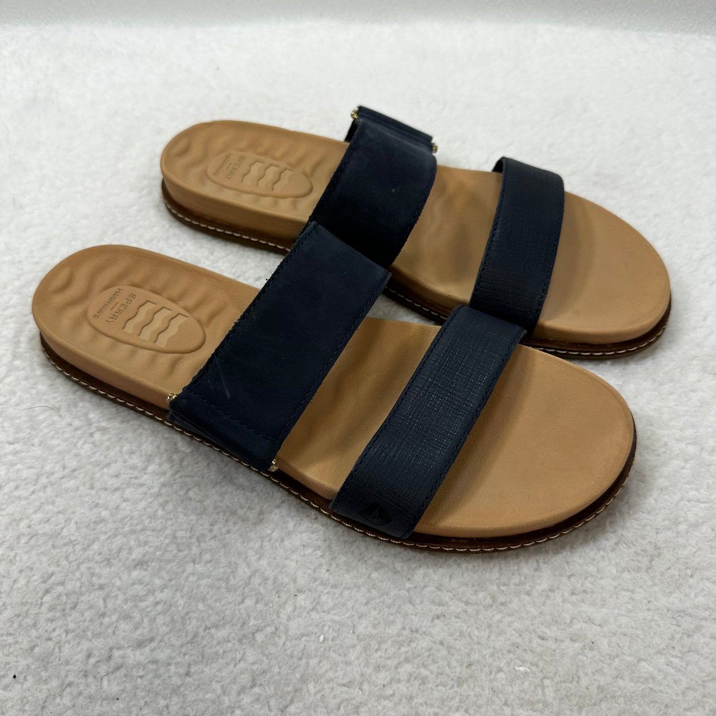 Navy Sandals Flats Sperry, Size 9