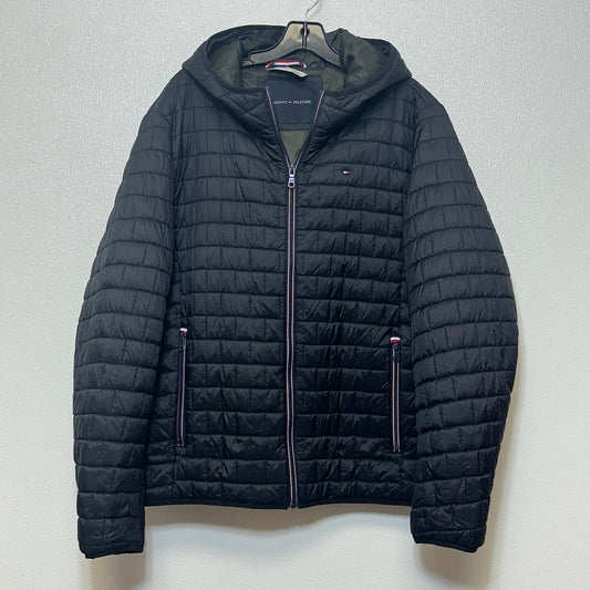 Jacket Puffer & Quilted By Tommy Hilfiger O In Black, Size: L