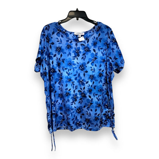 Top Short Sleeve Basic By Cme In Blue, Size: 1x