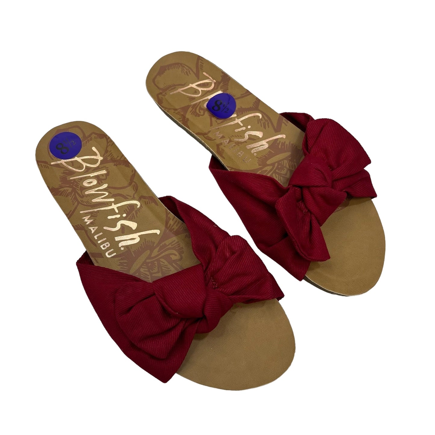 Red Sandals Flats Blowfish, Size 8.5