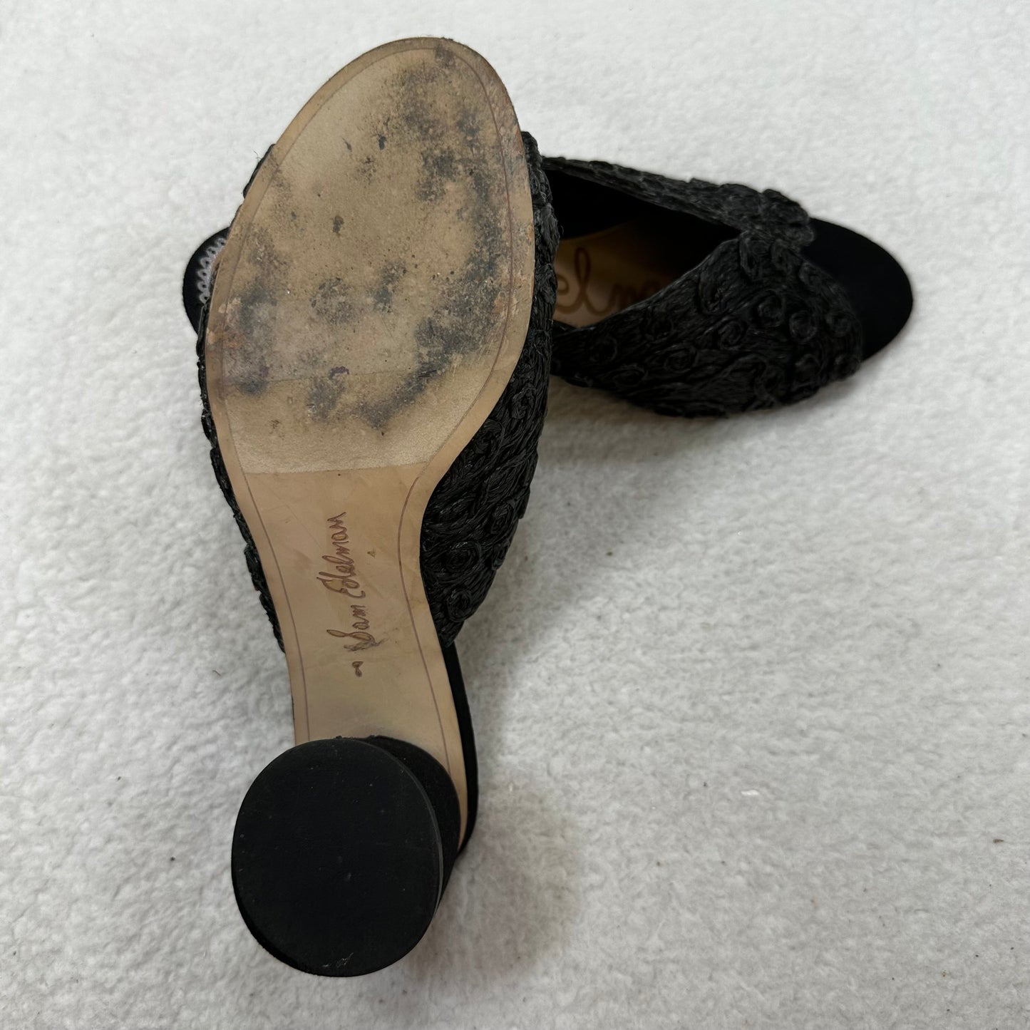 Black Shoes Heels Block Sam Edelman, Size 8
