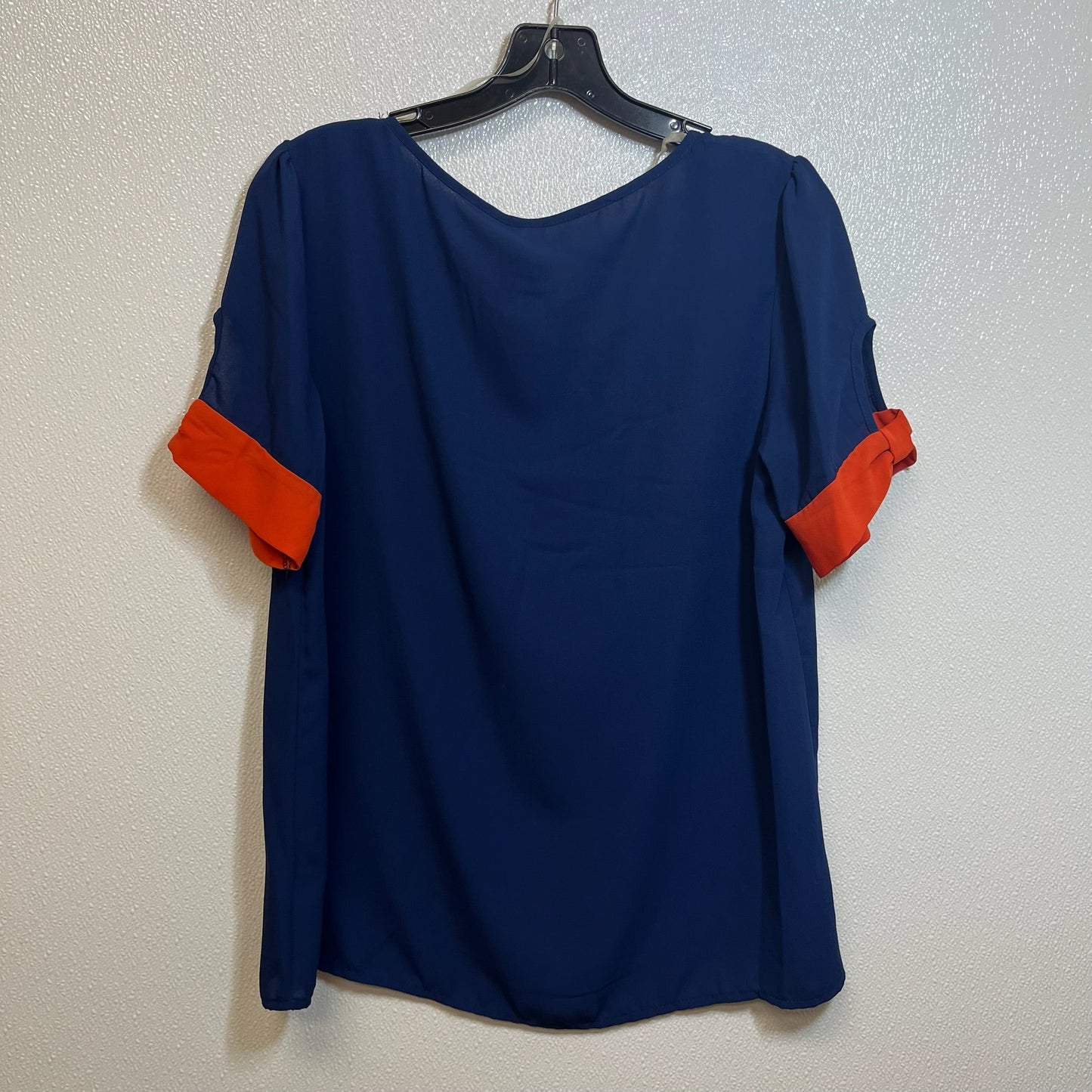 Top Short Sleeve By Francesca's In Navy, Size: L