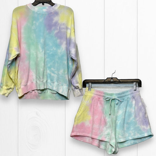 Tie Dye Lounge Set Shorts Mumu, Size s/Xs